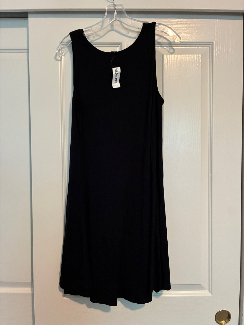Old Navy Black Sleeveless A-Line Dress with Scoop Neck